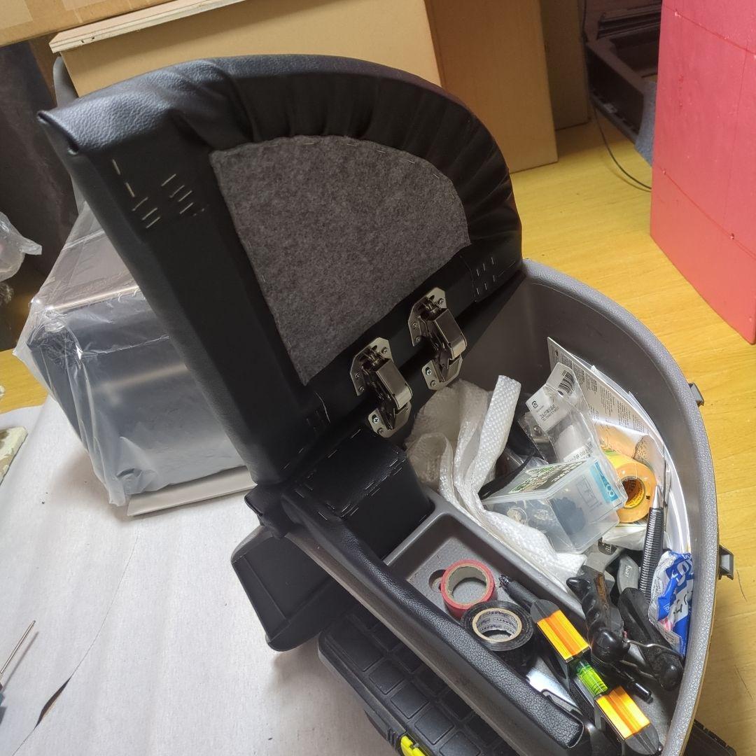 【YUKI】コンソールBOX棚（載せタイプ）&コンソール前蓋【BKレザー】