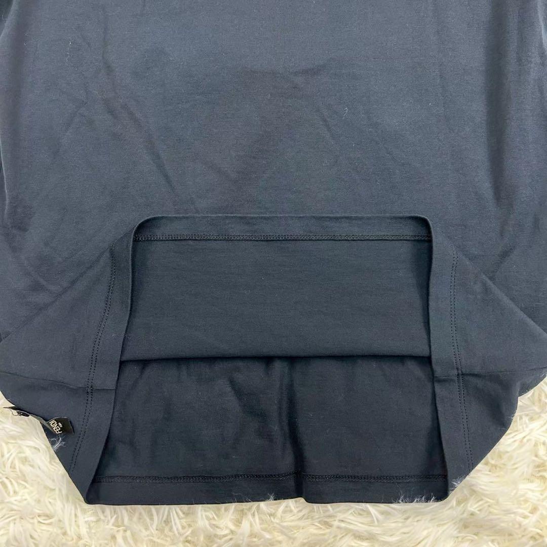 良品　フェンディ　モンスターアイ　半袖Tシャツ コットン　ブラック　XS