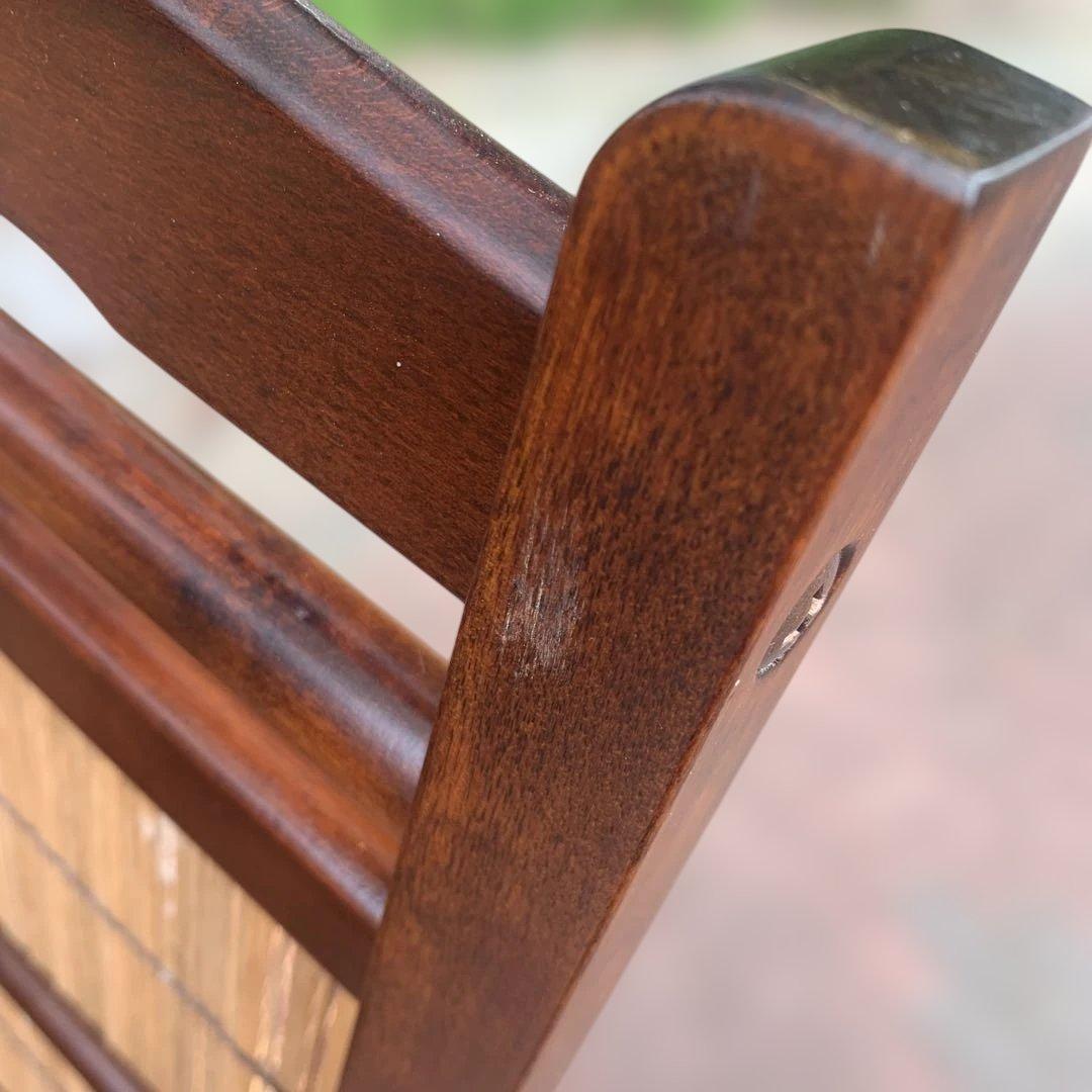 木製 衝立 パーテーション ４面パネル　和風　レトロ　高さ約124cm