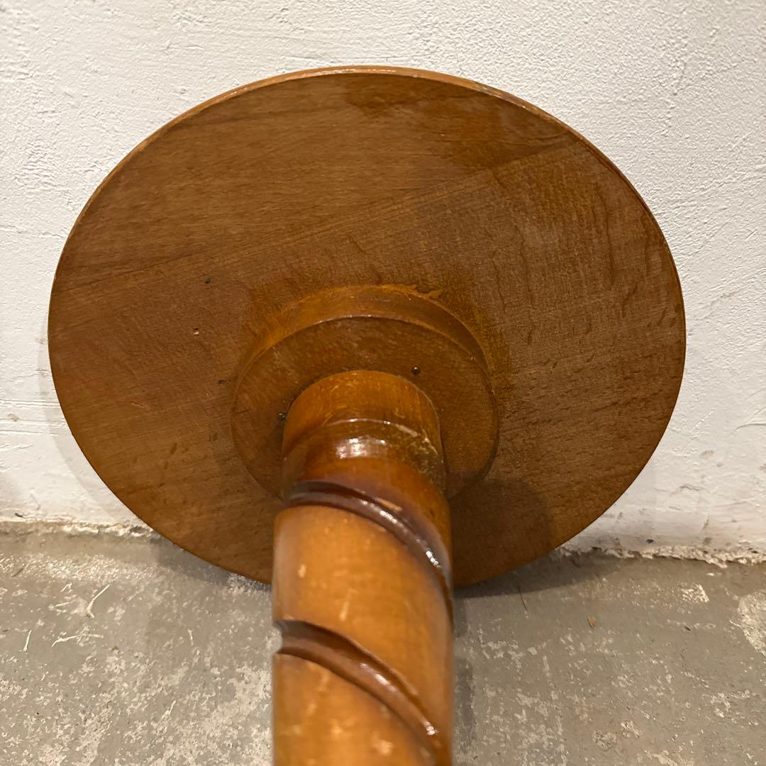 年末年始saleヴィンテージ　木製サイドテーブル　ラウンド　花台