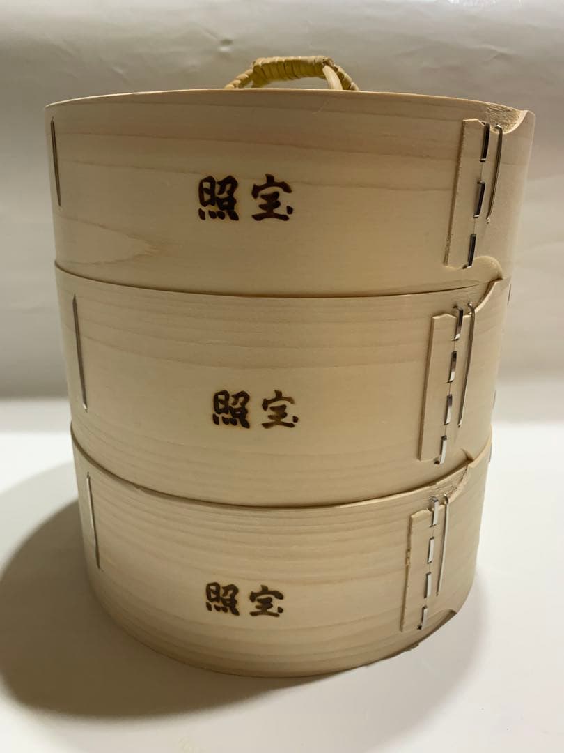 数量限定値下げ・桧製蒸籠２１センチ3段・蒸し板セット