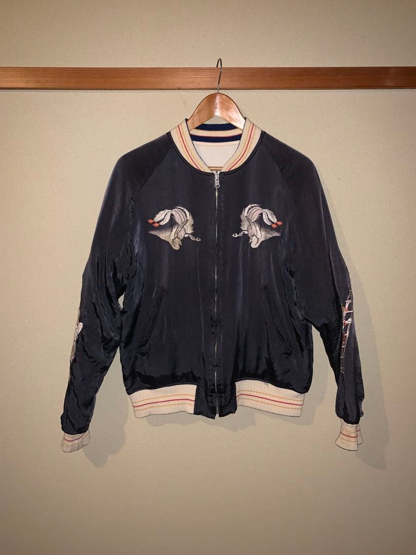 Pherrow's ネイビーホワイトスカジャン