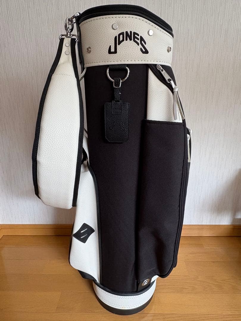 【中古美品】JONES ジョーンズ キャディバッグ ブラック/ホワイト