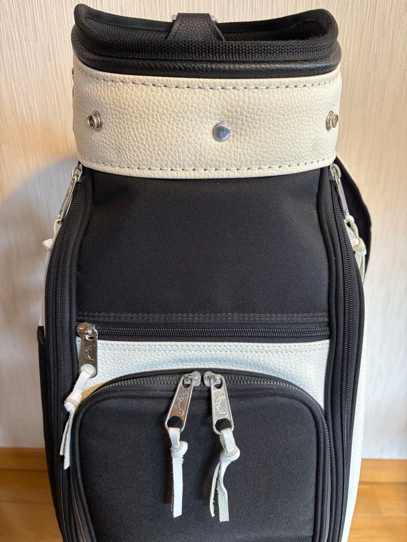 【中古美品】JONES ジョーンズ キャディバッグ ブラック/ホワイト