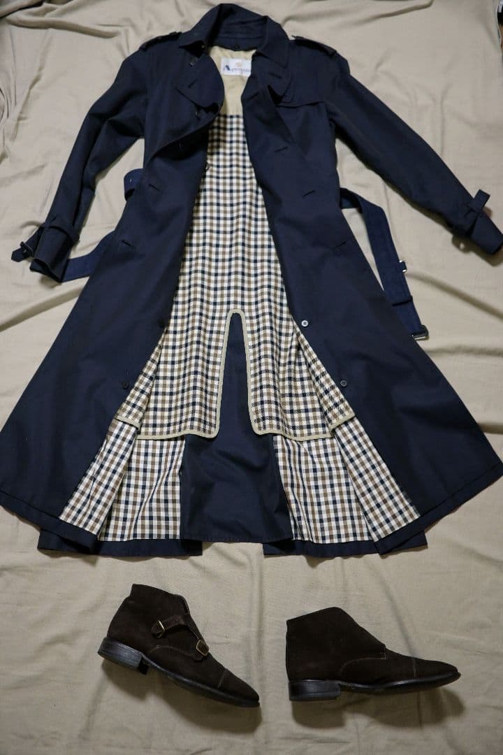 ジャケット・アウター Aquascutum Trench Coat Dark Navy