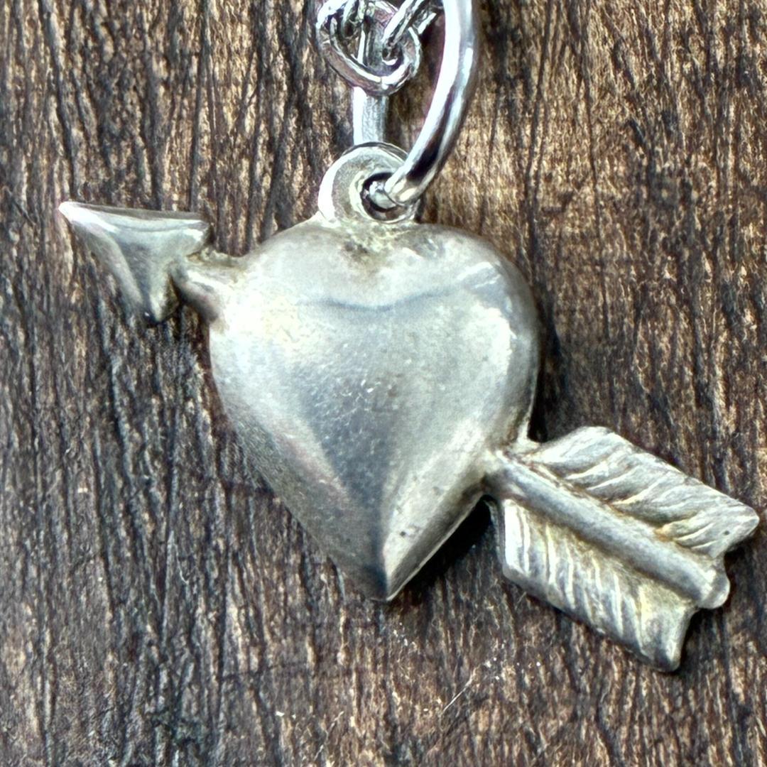 スウィートハートジュエリーアローハート シルバー ヴィンテージネックレスNAVY