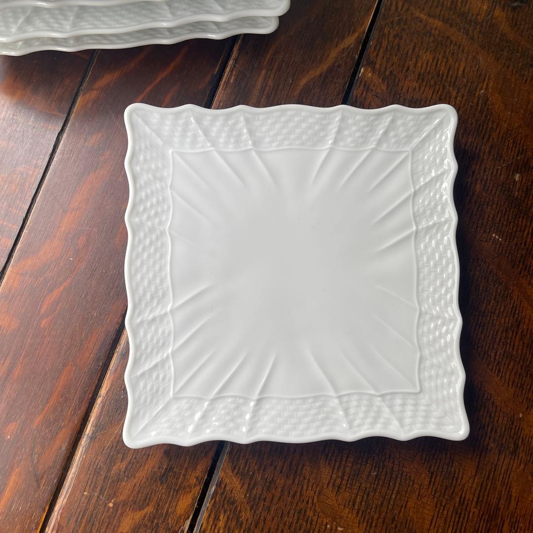 希少　リチャードジノリ　ベッキオホワイト　スケエアプレート　15cm 7セット