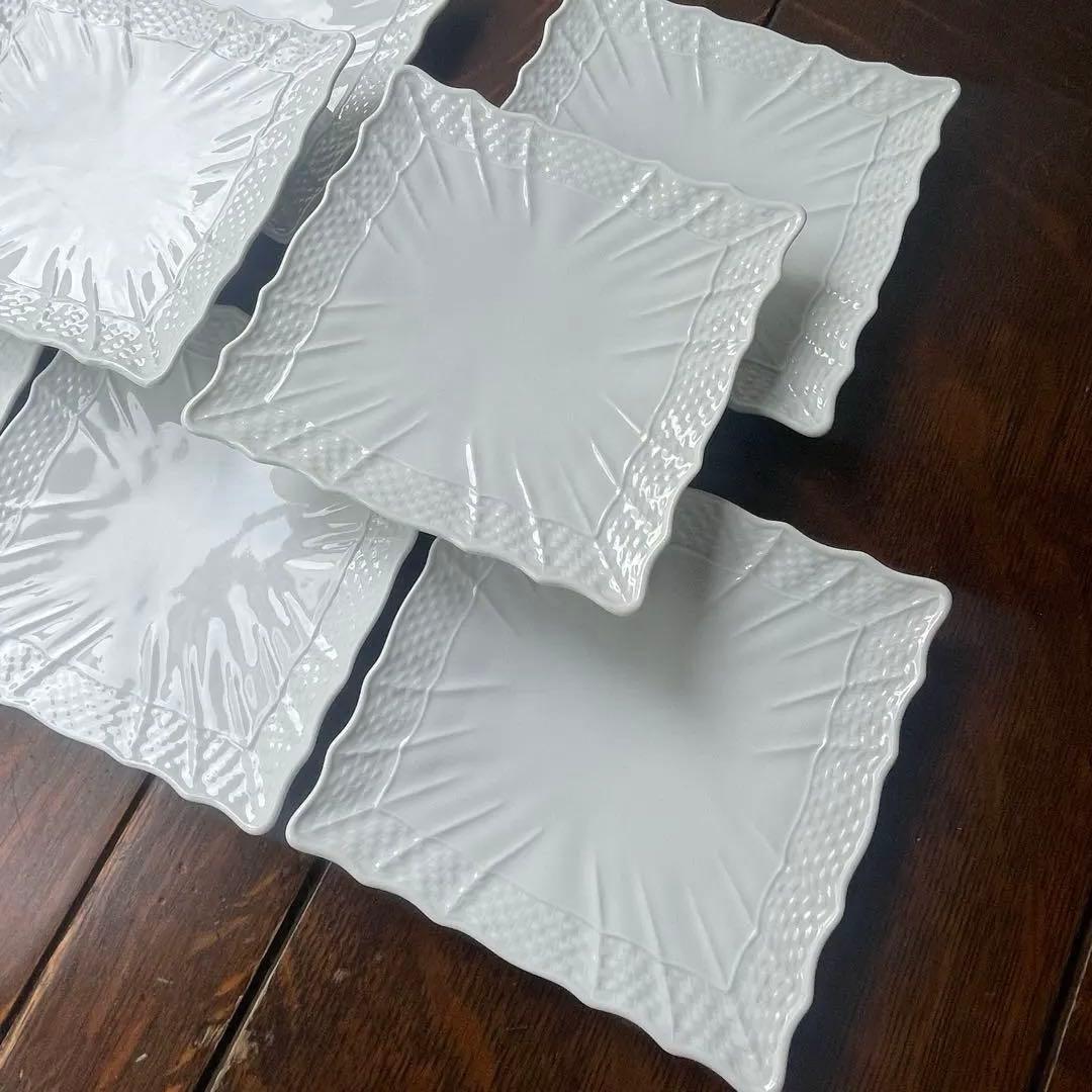 希少　リチャードジノリ　ベッキオホワイト　スケエアプレート　15cm 7セット