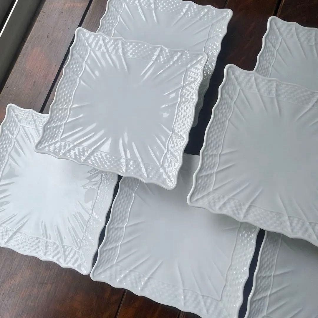 希少　リチャードジノリ　ベッキオホワイト　スケエアプレート　15cm 7セット