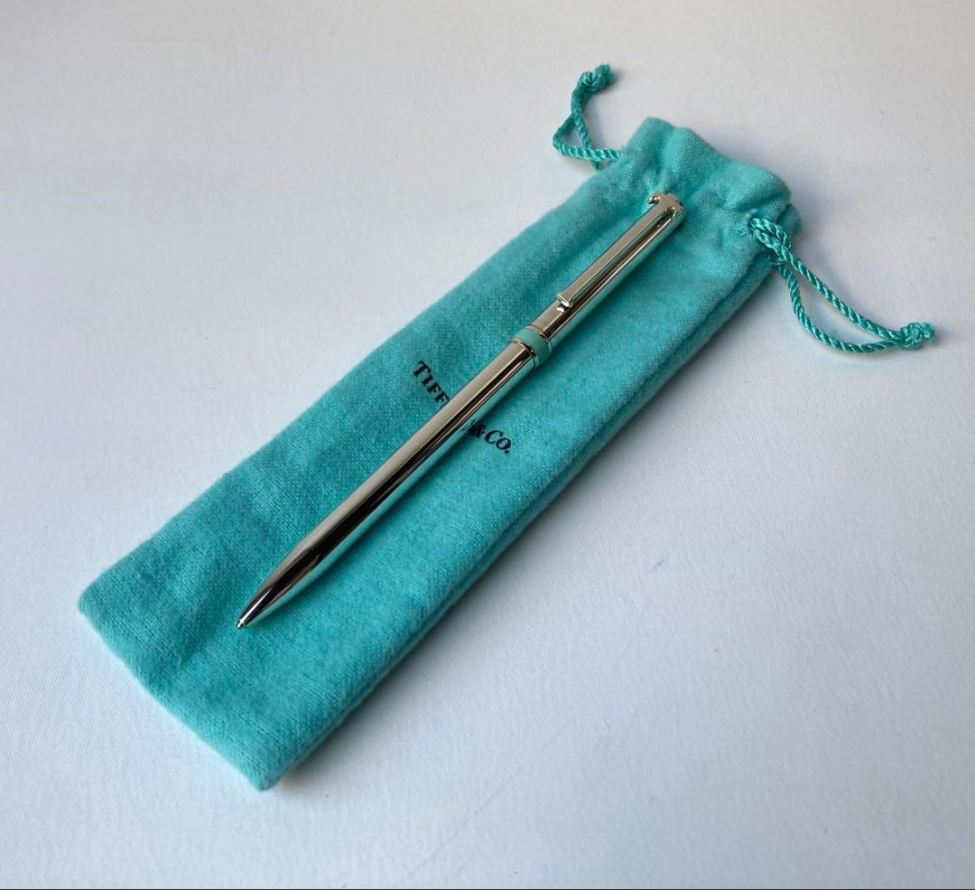 ティファニー　Tクリップ　ブルーバンド　スターリングシルバー　ボールペン　925