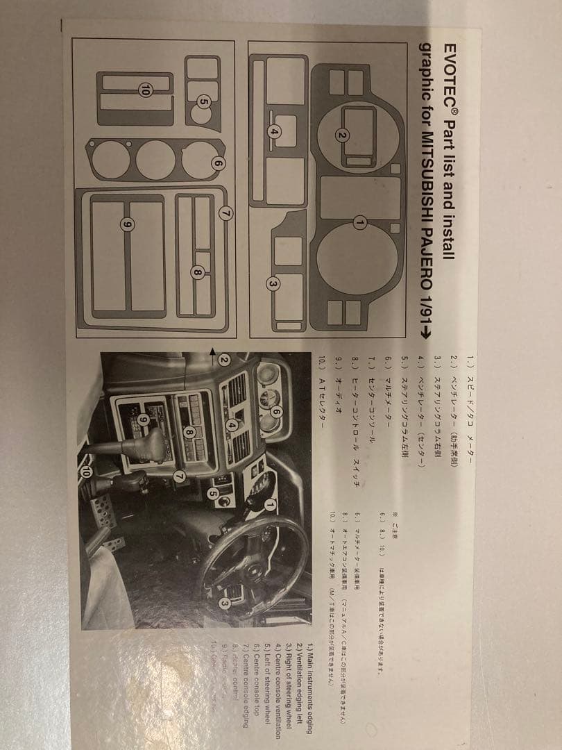 三菱2代目パジェロ インテリアウッドキット BURG DESIGN オーストリア