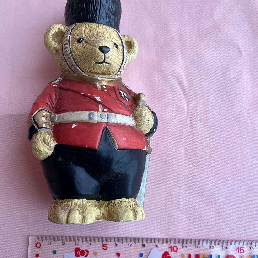 加藤工芸　KATO KOGEI テディベア　イギリス　兵隊　置物　ハンドプリント