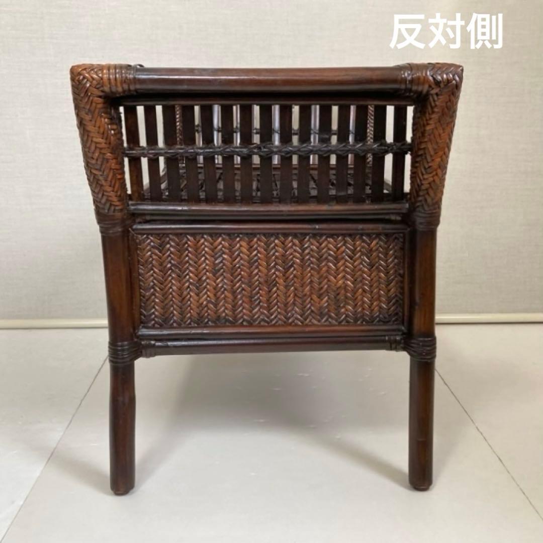 竹製 スツール チェア 椅子 ベンチ 置物台 飾り棚 肘掛け モダン レトロ