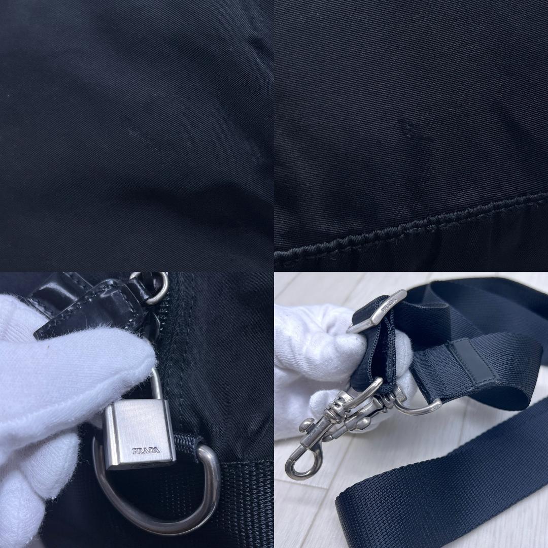 【格安】PRADA×プラダ 特大パドロックボストンバッグ