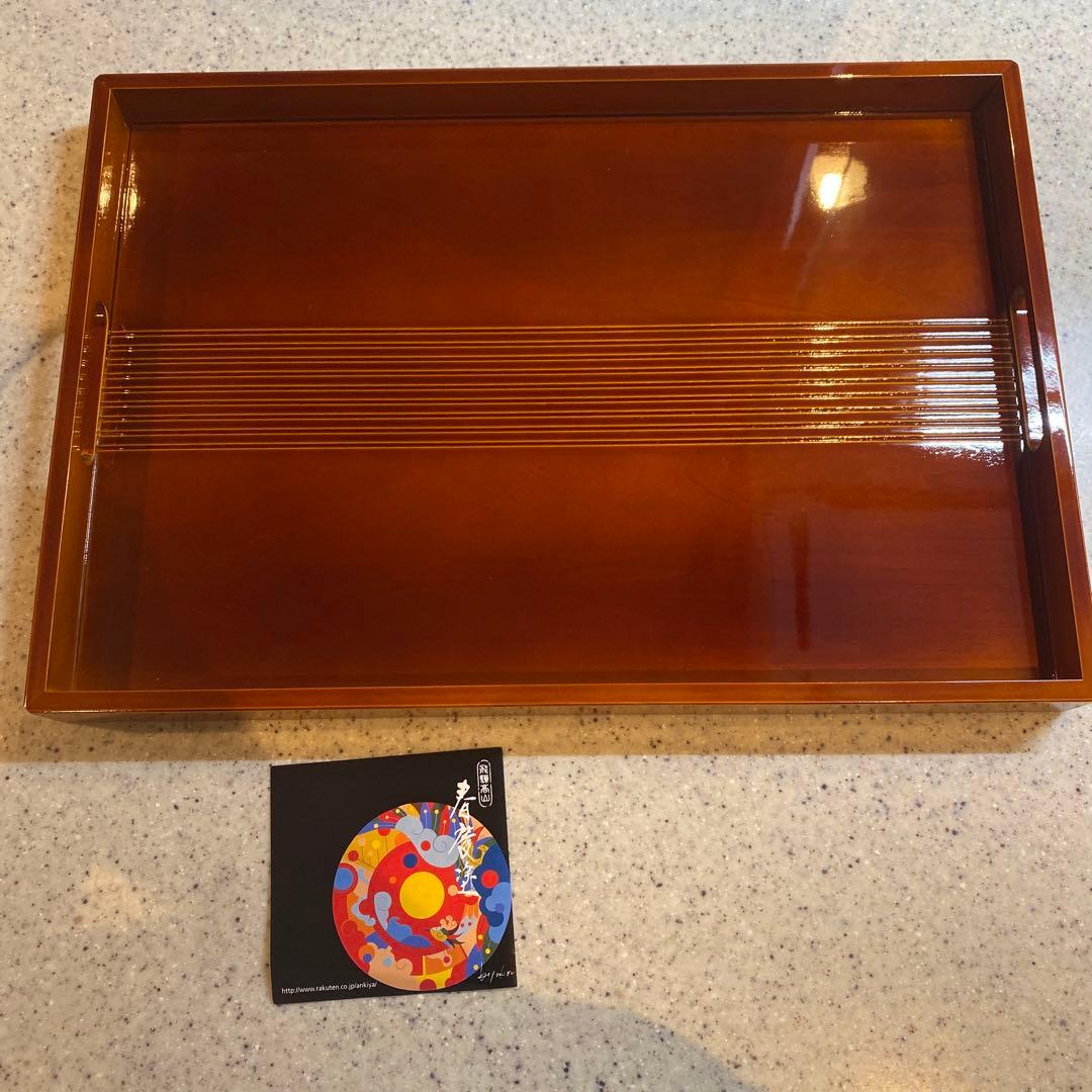 飛騨　春慶塗　持ち手付き三段お重など4種類セット