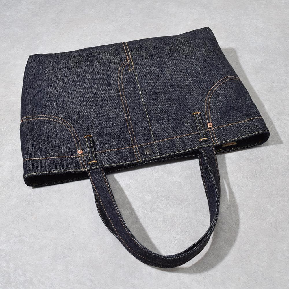 【新品同様】桃太郎ジーンズ MOMOTARO JEANS 出陣デニムトートバッグ