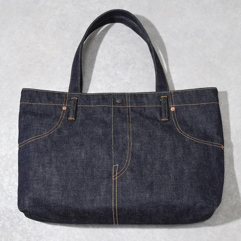 【新品同様】桃太郎ジーンズ MOMOTARO JEANS 出陣デニムトートバッグ