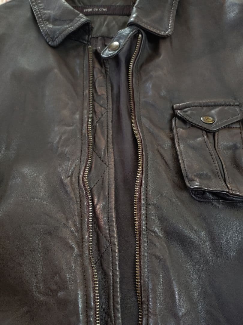 値下げ！sage de cret レザー ジャケット フライト サージュデクレ