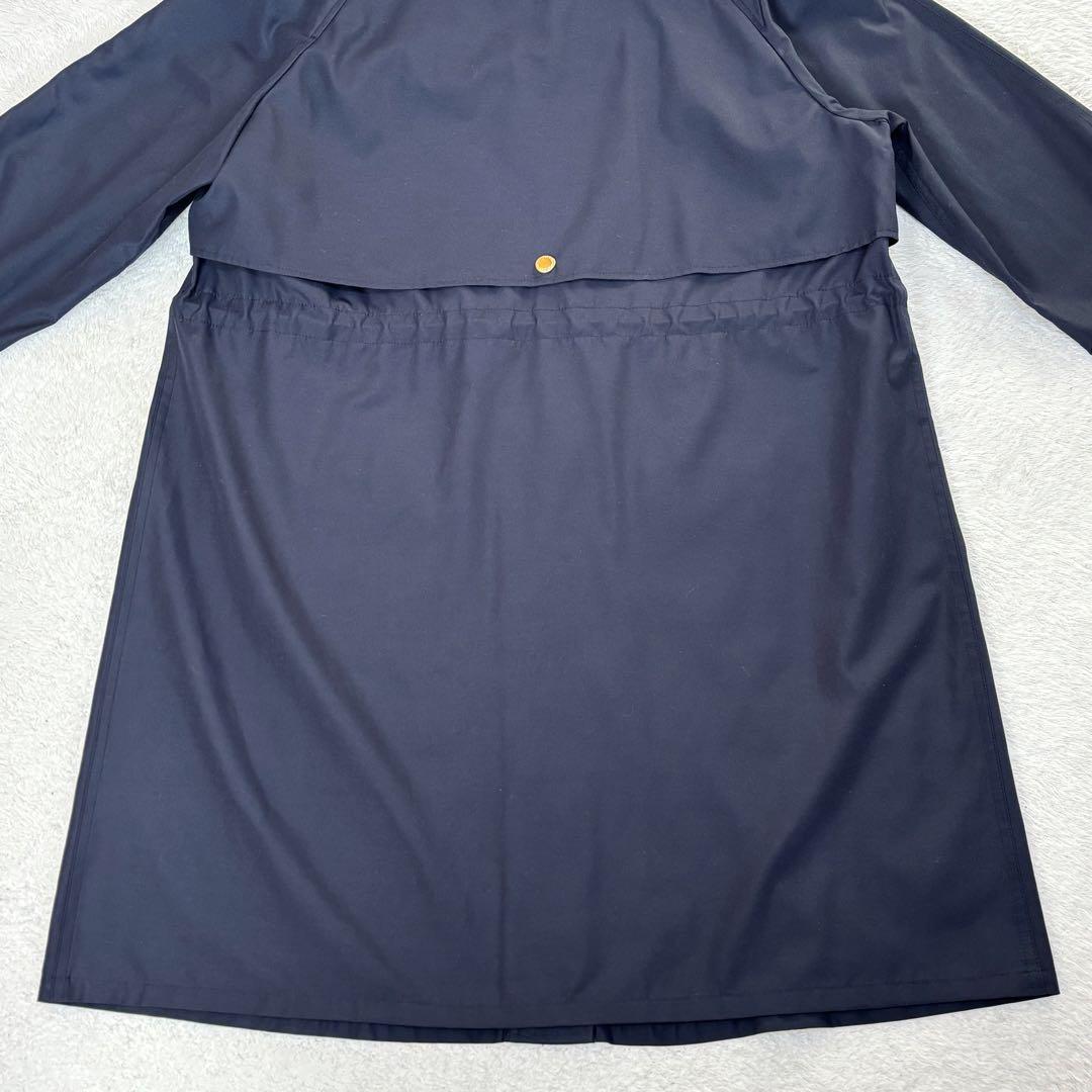 【25AWタグ付】ニューヨーカー 金ボタン フード付きライトコート 紺 洗える