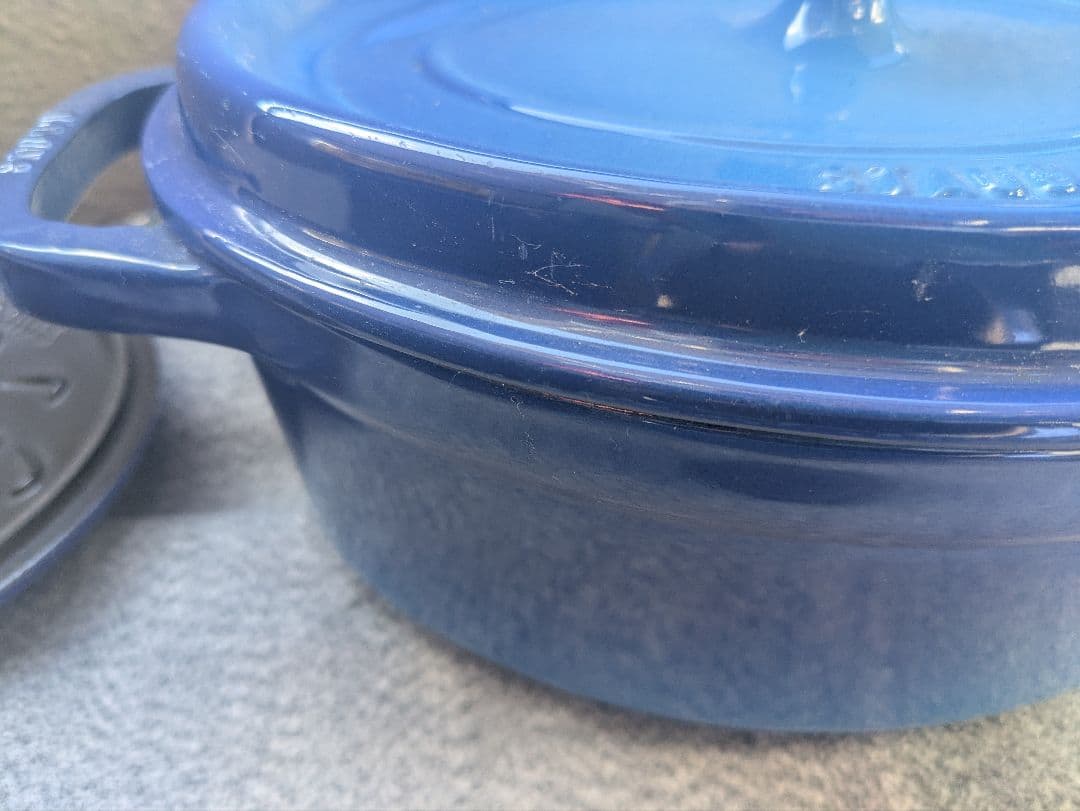 staub 昔のロイヤルブルー　3点セット