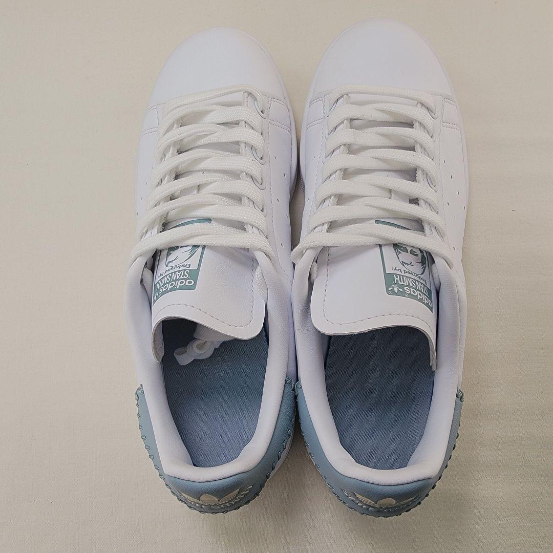 アディダス スタンスミス ホワイト/水色 24.5cm