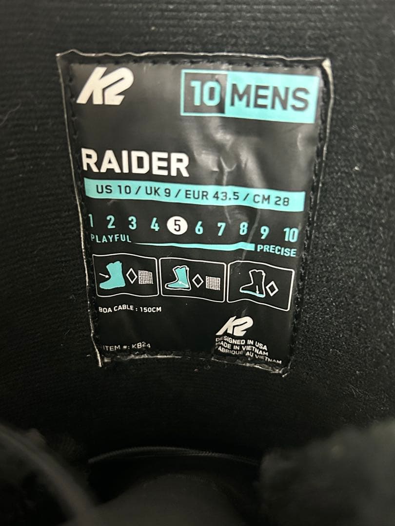 ケーツー レイダー プリント スノーボード ブーツ メンズ 24-25