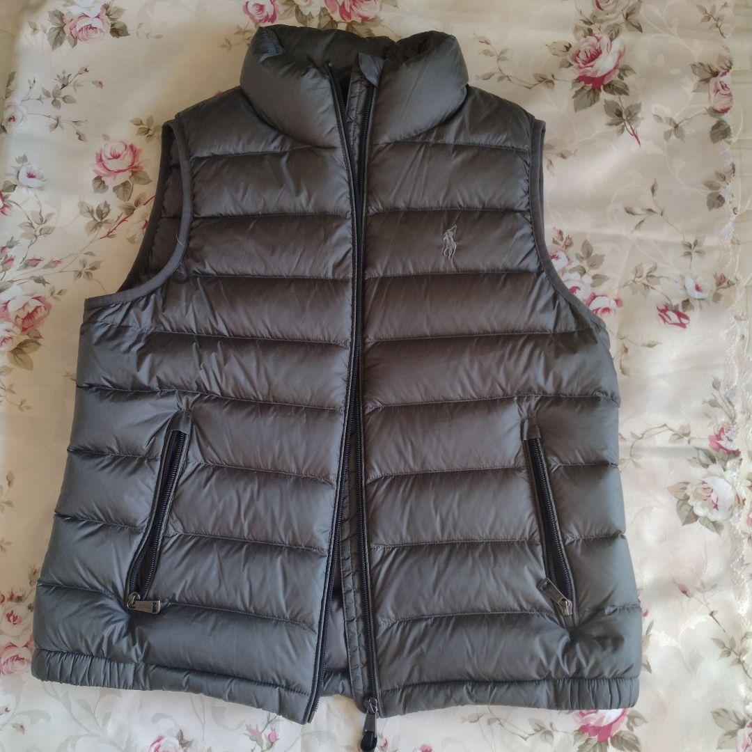 【美品】Polo Ralph Lauren グレー ダウンベスト S　レディース