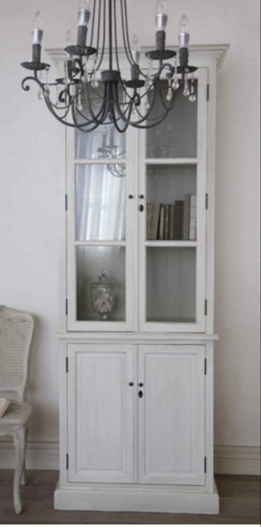 Blanc D’ivoireブランディボワール　ガラスキャビネット　アンティーク