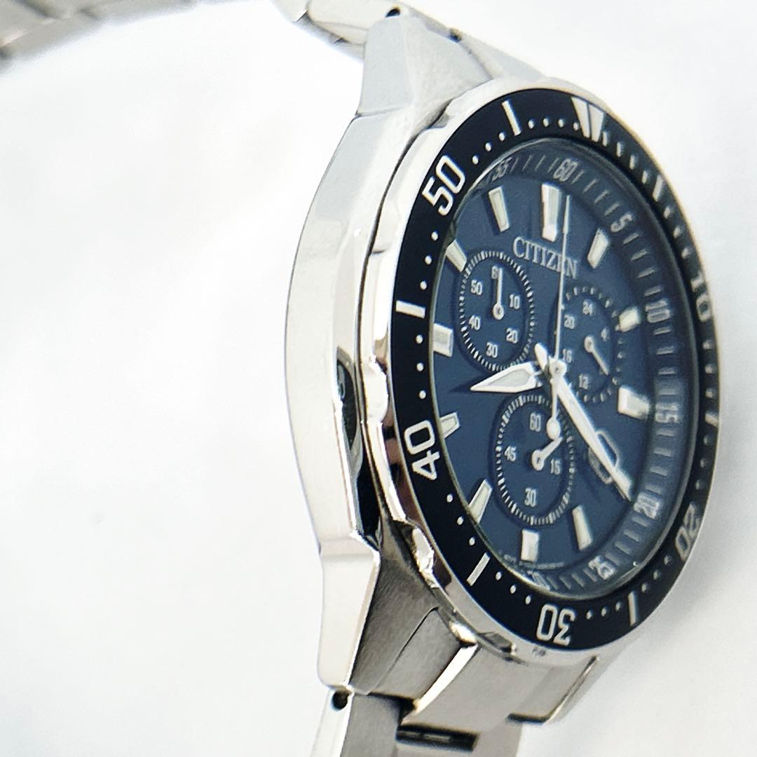 シチズン 腕時計 エコ・ドライブ クロノグラフ 稼働品 美品 Citizen