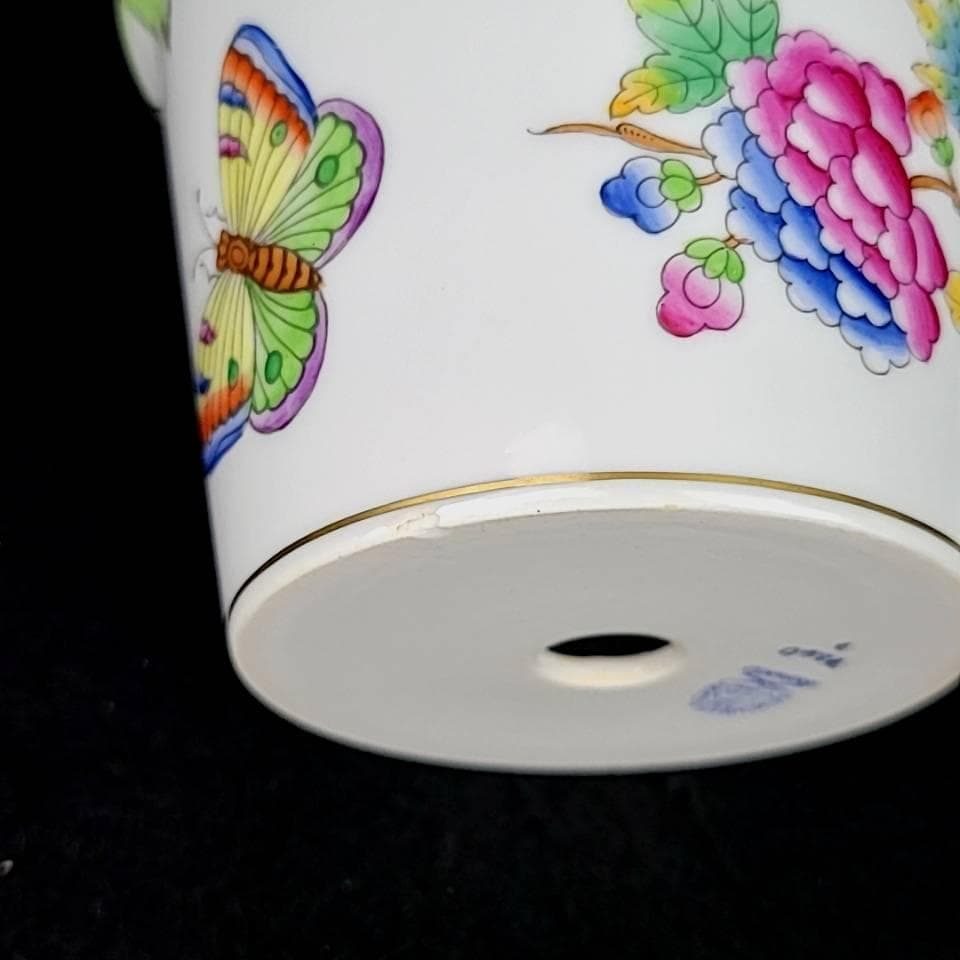 ☆良品☆ヘレンド　ヴィクトリアブーケ　キャッシュポット　花瓶　植木鉢