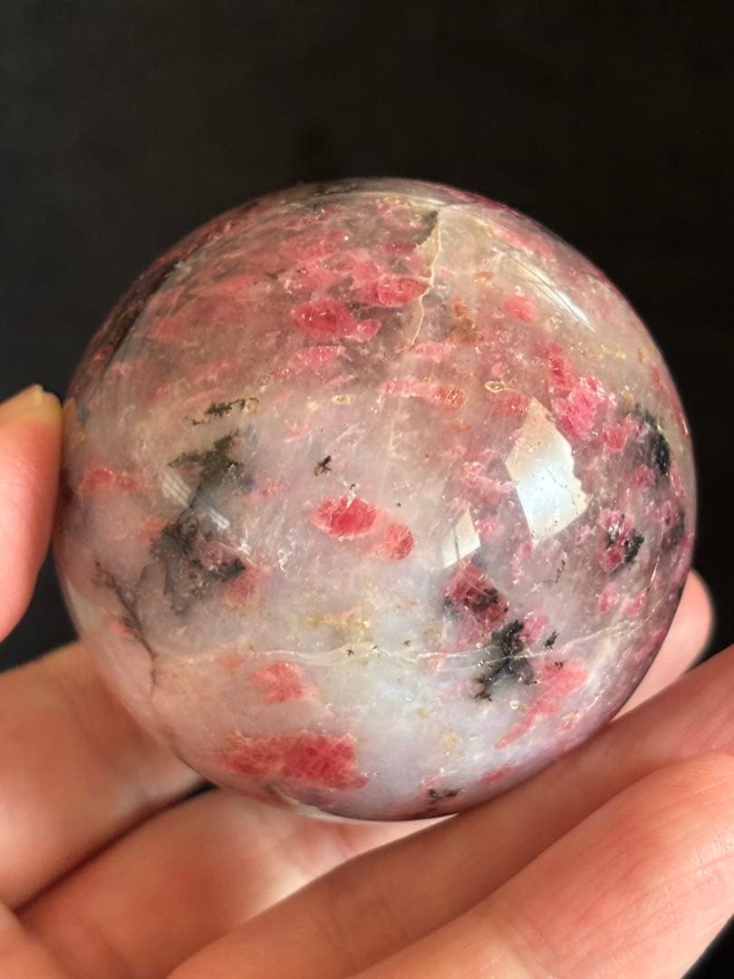 インペリアルロードナイトシリカ　トルマリン共生　スフィア　5.74cm