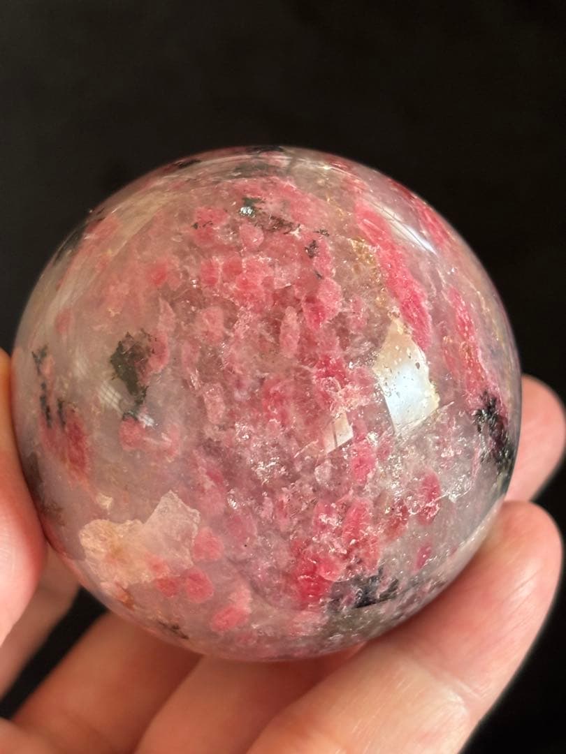 インペリアルロードナイトシリカ　トルマリン共生　スフィア　5.74cm