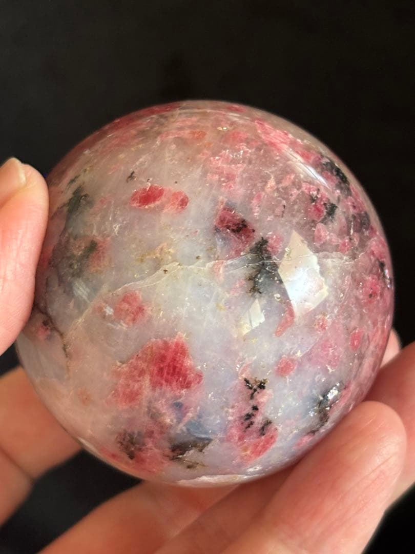 インペリアルロードナイトシリカ　トルマリン共生　スフィア　5.74cm