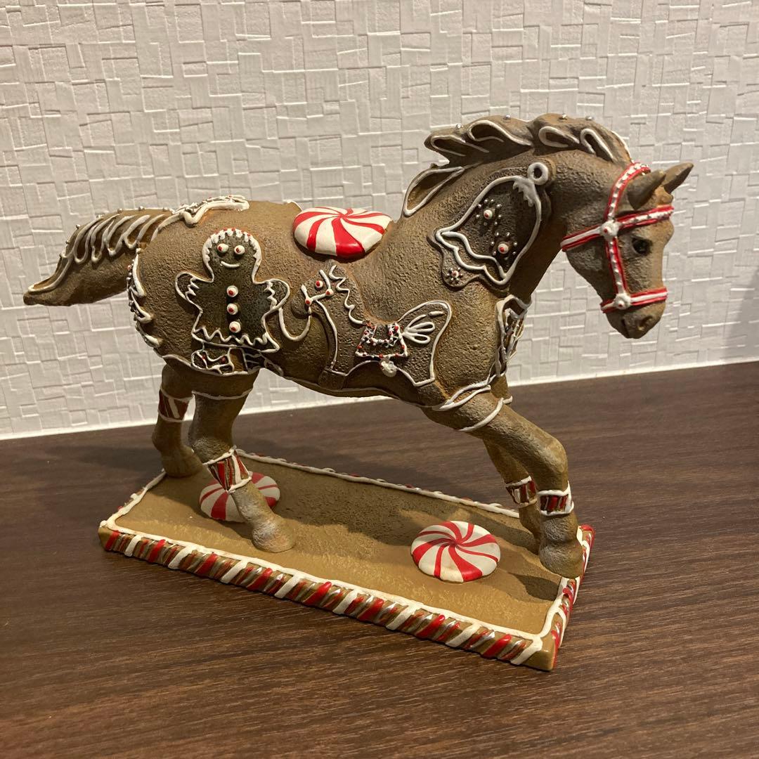 （クリスマスセール）ジンジャーブレッドホース 陶器製 約25cm 馬
