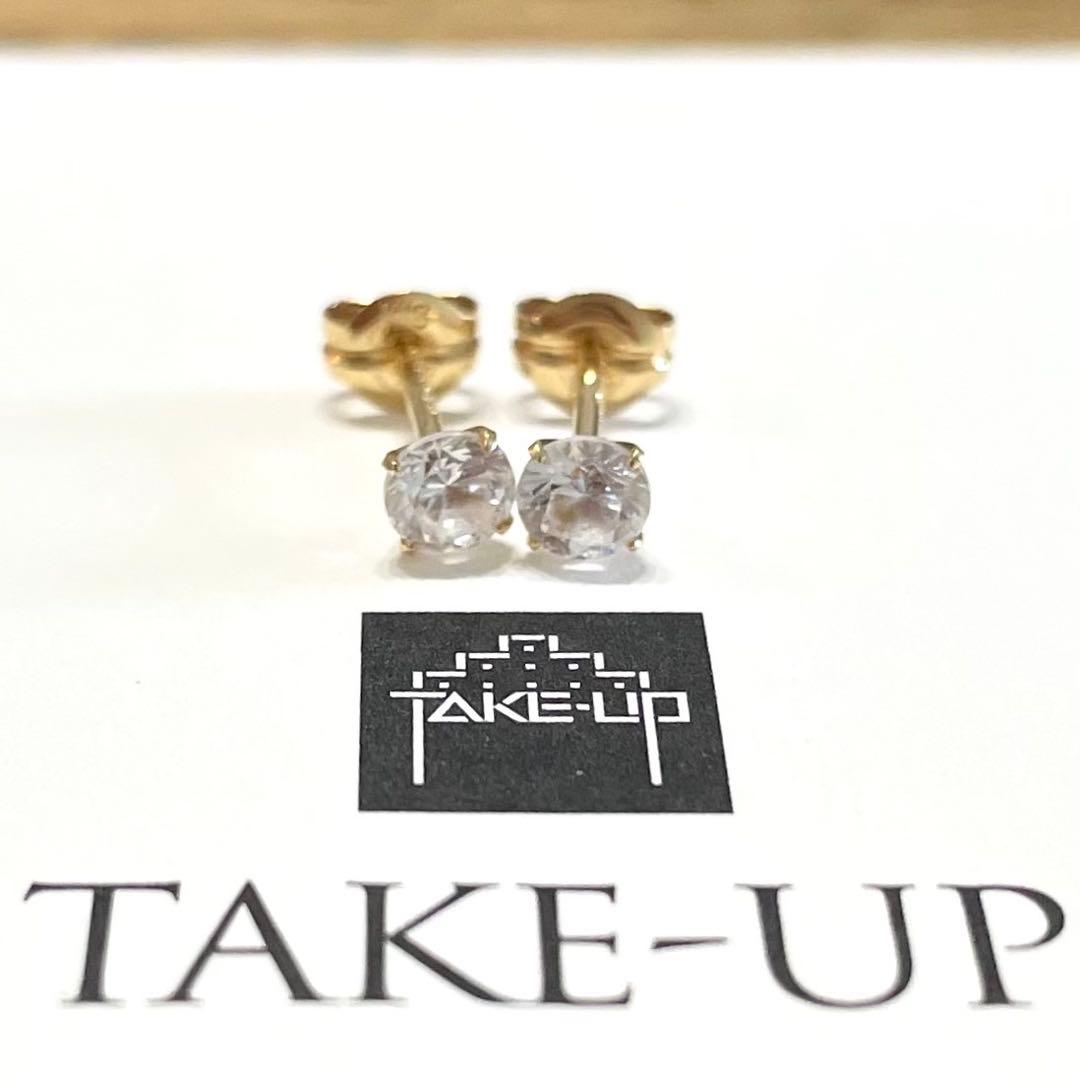 【TAKE-UP】テイクアップ セカンドピアス K18 キュービックピアス