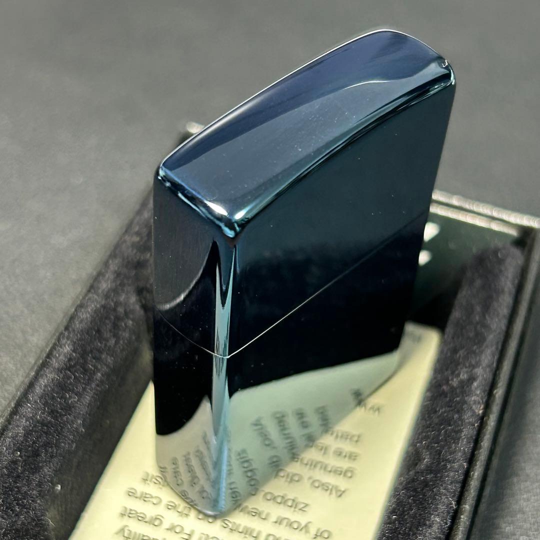 B ジッポー　ピース　ブルーチタン