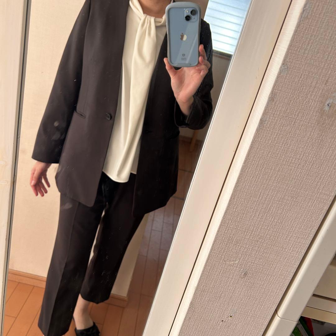 美品！THE SUIT COMPANY WHITE ストレッチパンツスーツ38