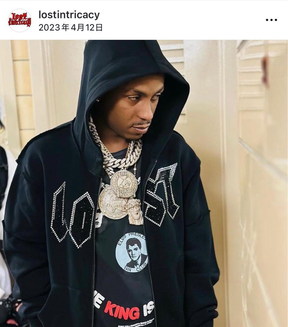 【希少品】 LOST INTRICACY BLACK ジップ パーカー Mサイズ