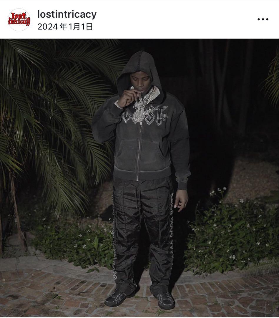 【希少品】 LOST INTRICACY BLACK ジップ パーカー Mサイズ