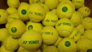 【送料無料】YONEX 硬式テニス グリーンボール100球（中古）ジュニア用