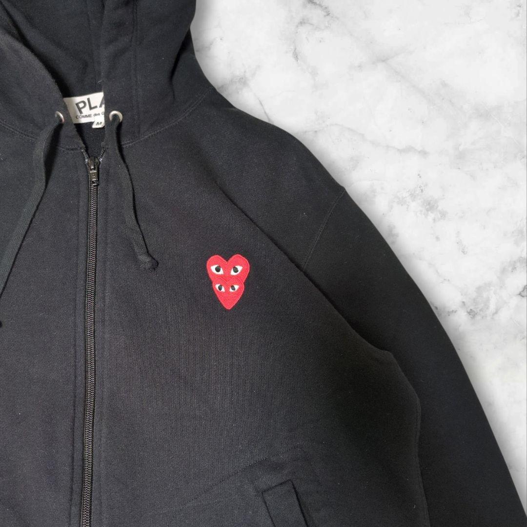 PLAY COMME des GARCONS ジップアップパーカー ハートパッチ