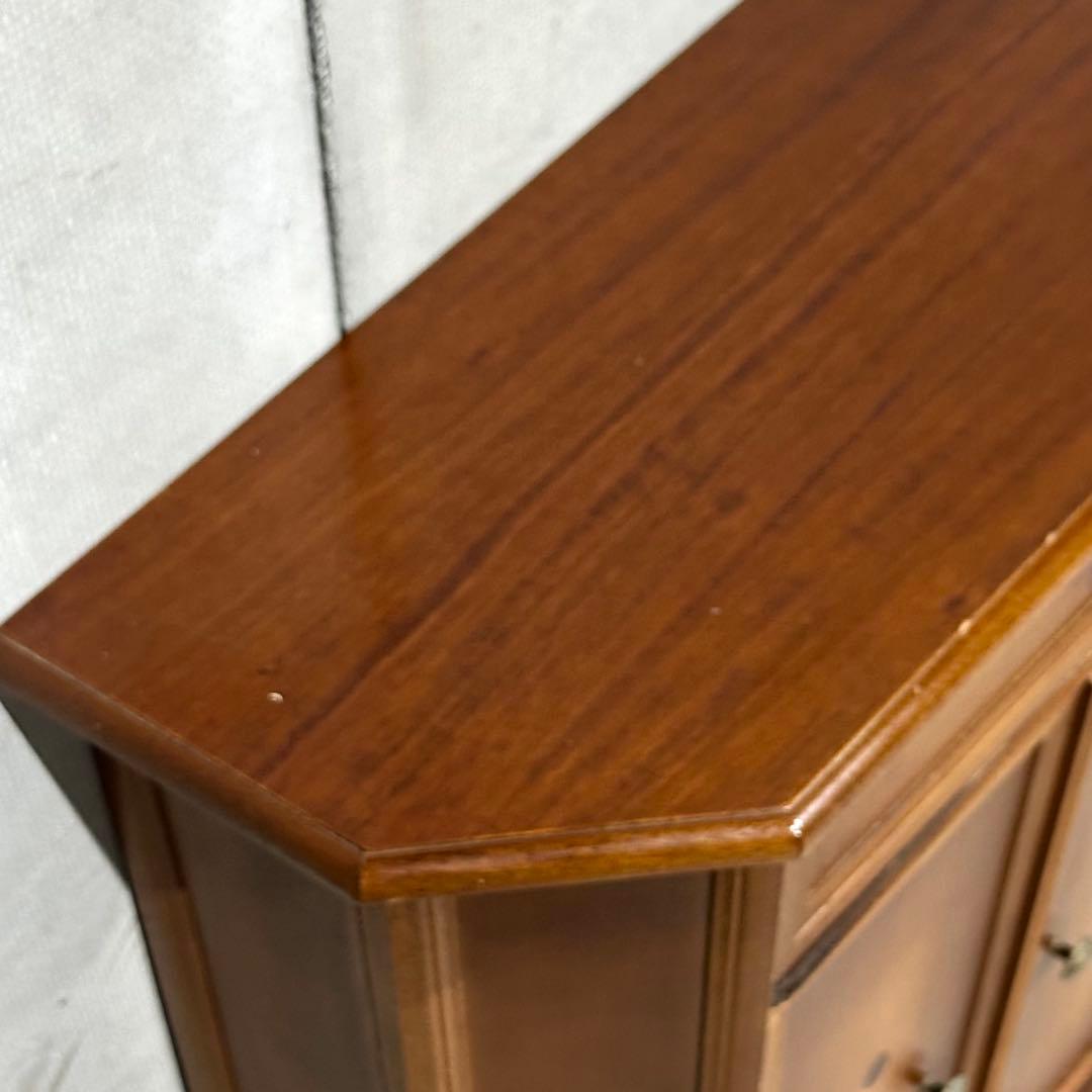 ✦アンティーク調✦象嵌 キャビネット 木製 収納棚 花台 電話台 サイドボード