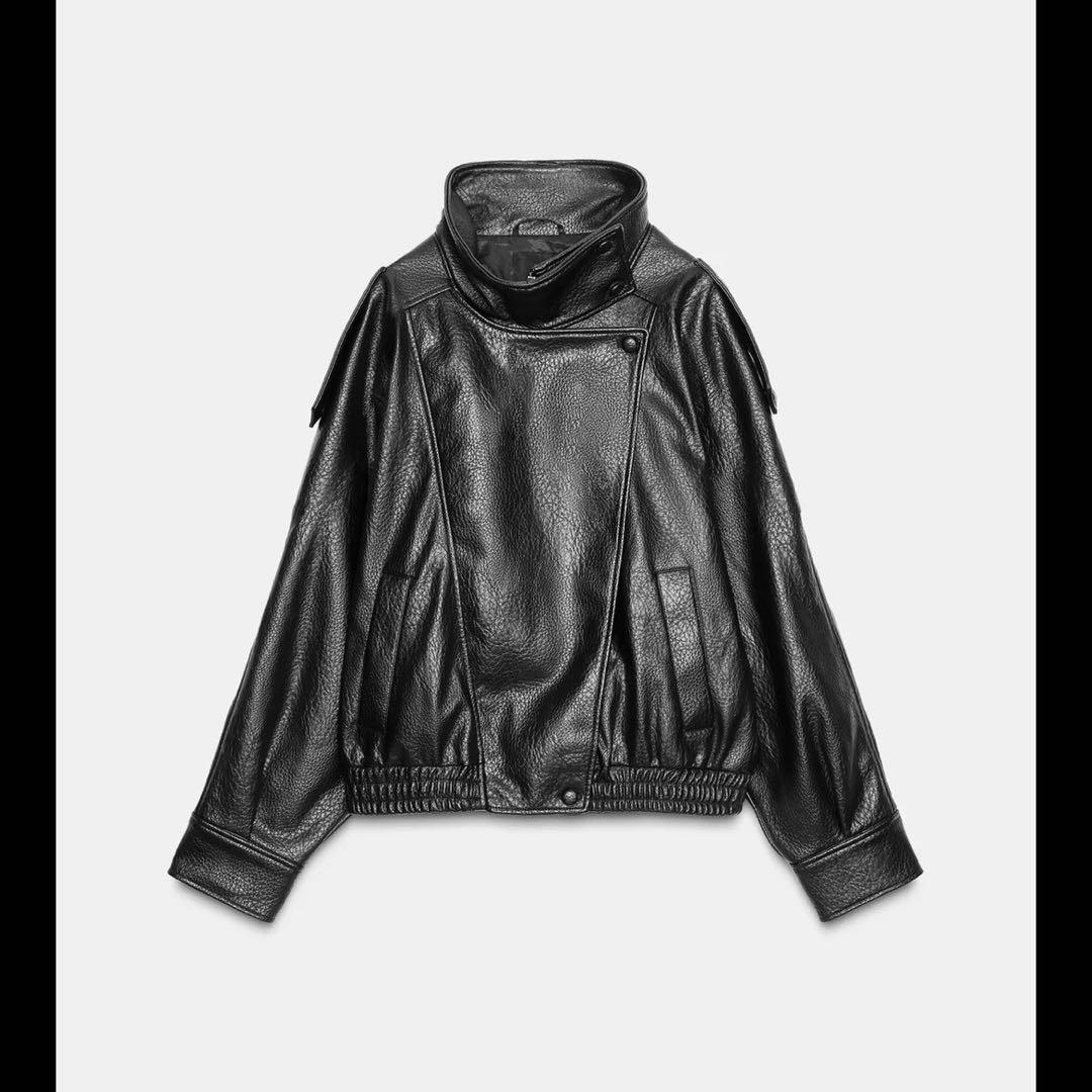ZARA フェイクレザージャケット 新品タグ付S