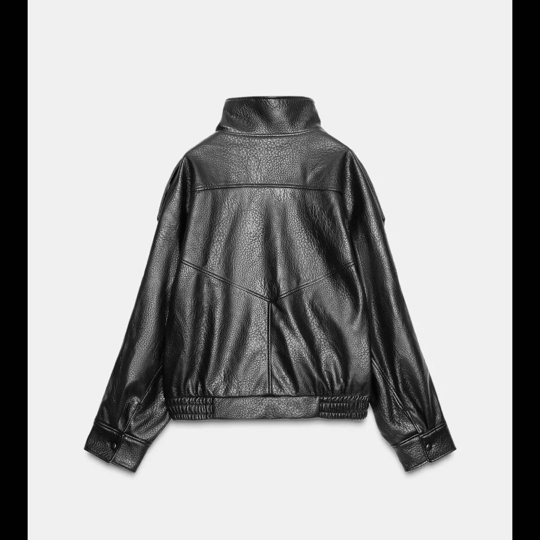 ZARA フェイクレザージャケット 新品タグ付S
