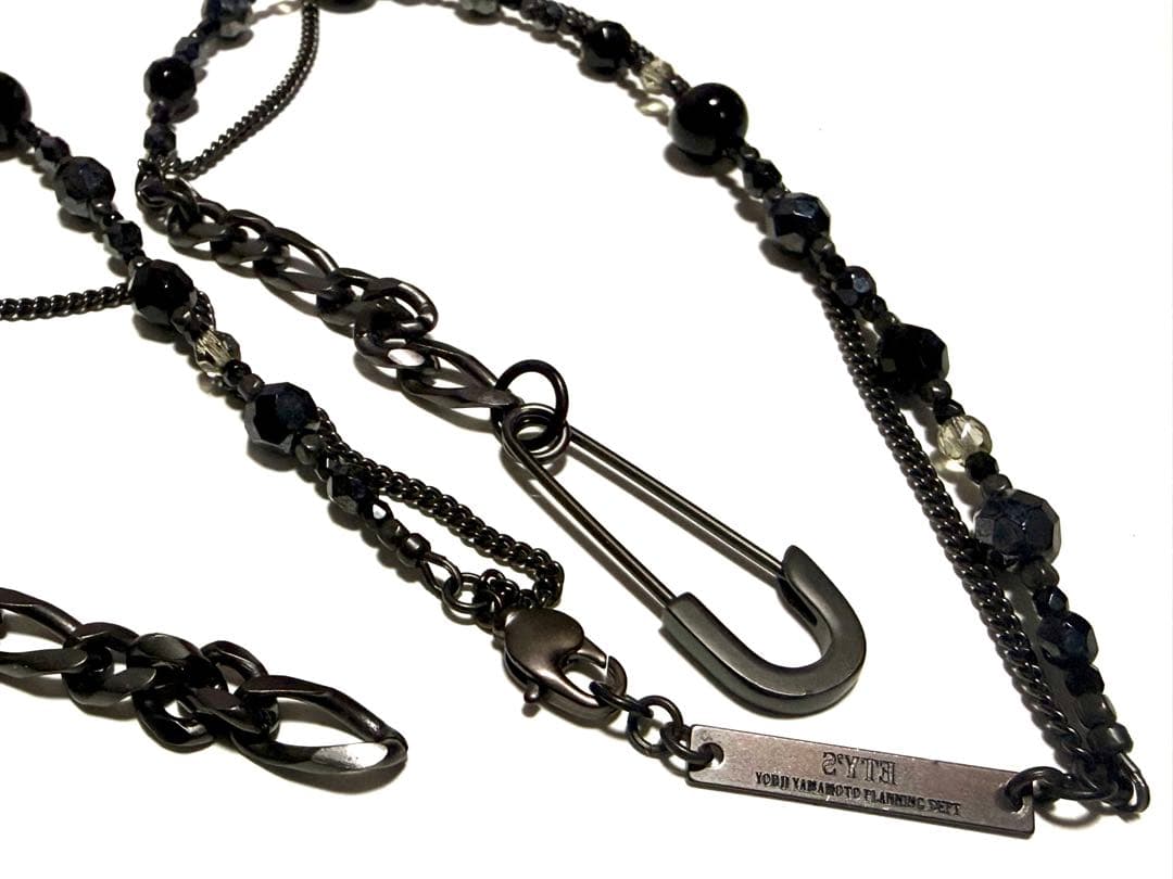 S'YTE ブラックビーズネックレス
