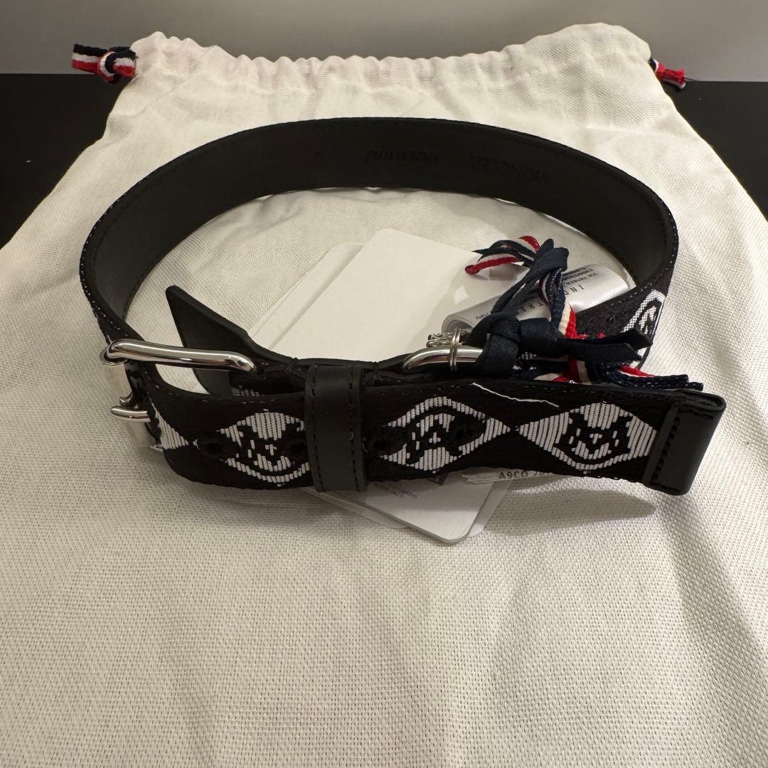 M ドッグカラー 首輪 犬 MONCLER モンクレール ブラック ホワイト 黒