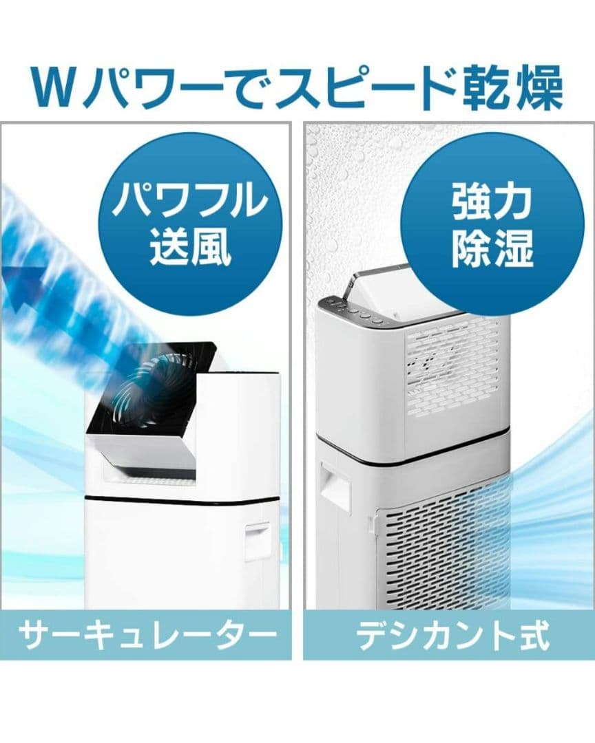 アイリスオーヤマ サーキュレーター 衣類乾燥 除湿機 IJD-I50-WH