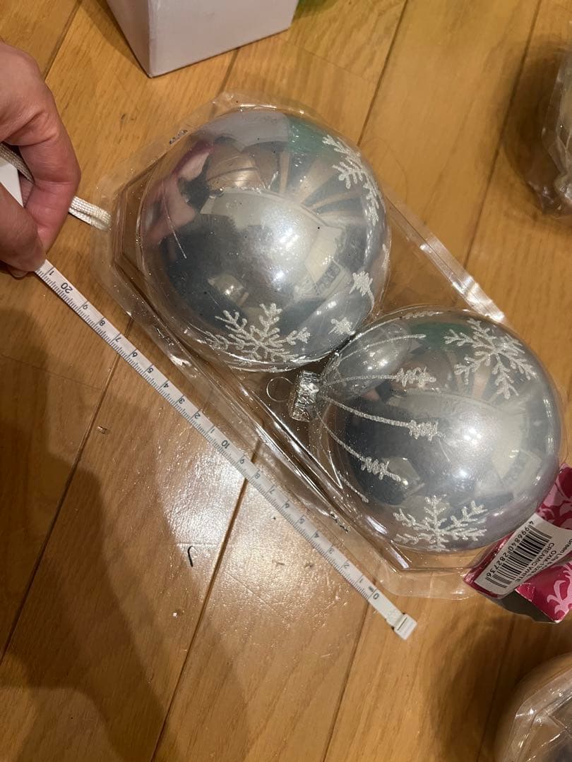 【新品未開封】10㎝クリスマスボール　12個　クリスマスツリー　オーナメント