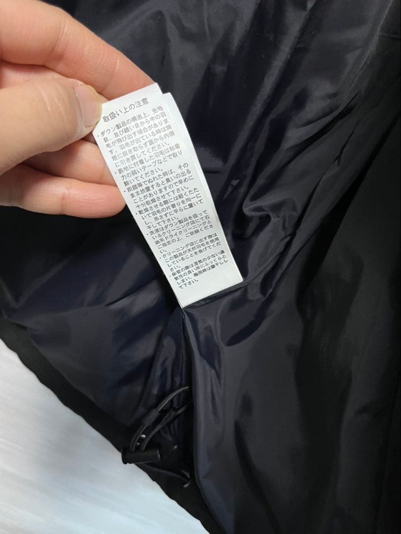 DANTON ブラック ダウンジャケット フード付き