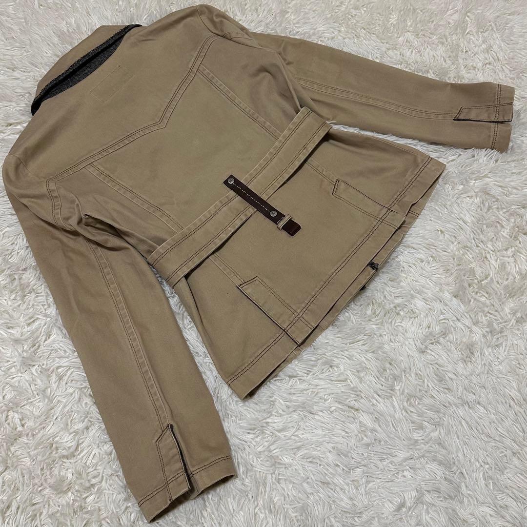 希少 レア バーバリー ブルーレーベル 牛革 コート ロゴ 三陽商会 ジャケット